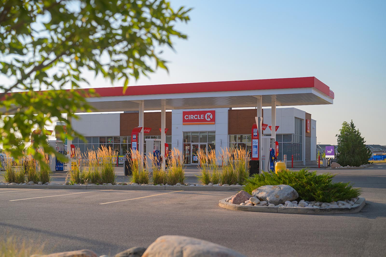 Circle K and Esso gas station in Edgemont, Edmonton.
