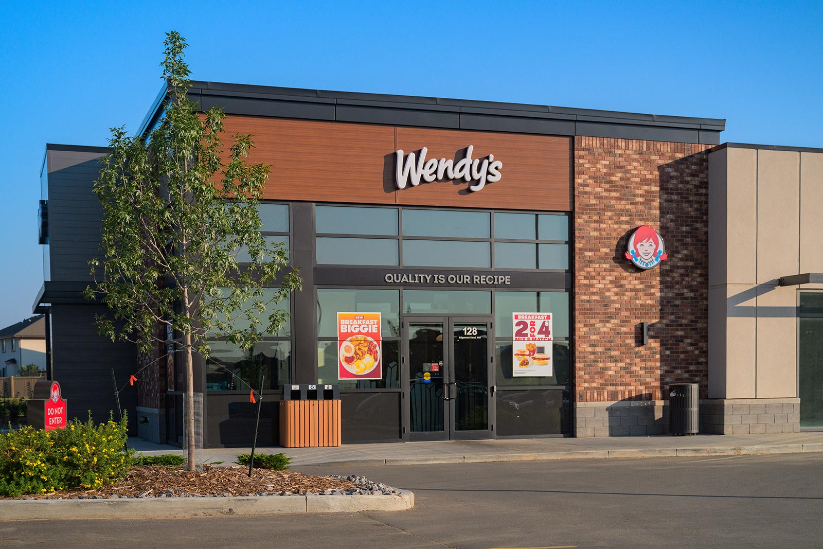 Wendy's restaurant in commercial development in Edgemont, Edmonton.